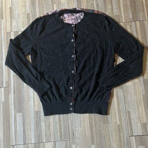 Neiman Marcus Cashmere Collection Gray Button Cardigan 100% Cashmere Size Large